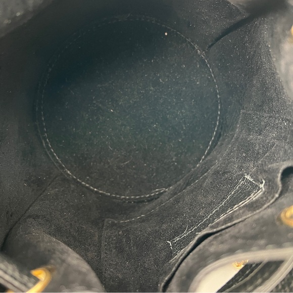 Anna Paola Black and Gold Mini Bucket Bag - Picture 5 of 7